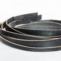25mm Leather Strips Black 500g Pack